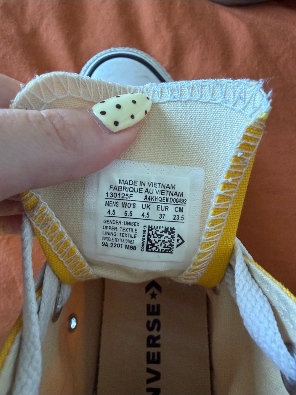 Yellow High-Top Converse - Picture 6 of 6